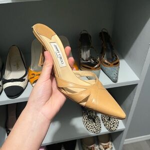 Jimmy Choo Gold Pointed Heels